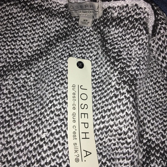 Joseph A Ombré Grid Knit Cardigan Sweater Jacket - Picture 7 of 8